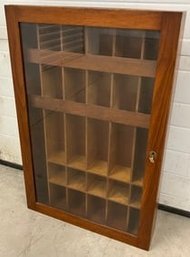 Mahogany Display Cabinet With Key