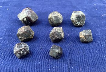 Lot Of Eight Almandine Garnets Total Weight 1.3 Ounces