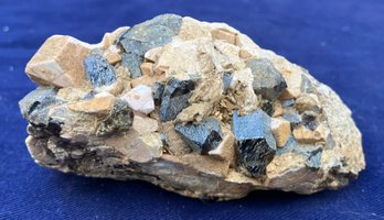 New Hampshire Felspar Microcline With Smoky Quartz Crystals 6.8 Ounces