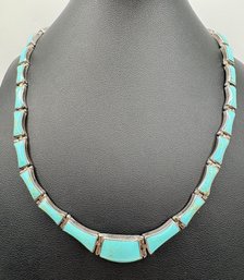 Quality Sterling Silver And Turquoise Necklace