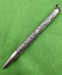 Victorian Antique Scroll Design Sterling Silver Pencil