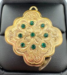 Vintage Gold FilLed Swiss Music Box Pendant