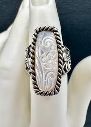 Carolyn Pollack Mother Of Pearl Sterling Silver Ring