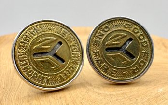 Cool Vintage New York Subway Token Cuff Links