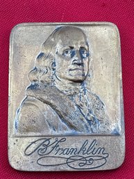 Vintage Bronze Benjamin Franklin Paperweight