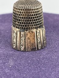Vintage Sterling Silver Victorian Engraved Thimble