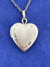 Sweet Vintage Gold Filled Heart Locket On Chain