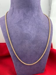 Adjustable Vermeil Sterling Rope Chain Necklace