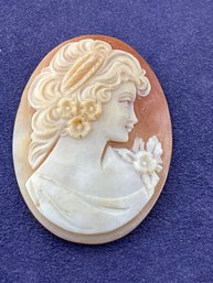Beautiful Vintage  Carved Shell Cameo Unset