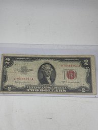 1953 2 Dollar Bill Red Stamp