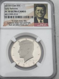 2018 S PF 70 Kennedy  Half Dollar Ultra Cameo