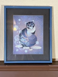 Framed Cat Art Print