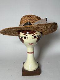 Four Vintage Women's Straw Hats