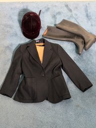 Girl's Equestrian Riding Outfit, Incl. Olympian Helmet