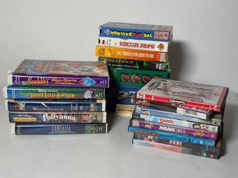 Assortment Of VHS And DVD's