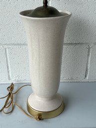 Mid-Century Crackle Style Ceramic Lamp