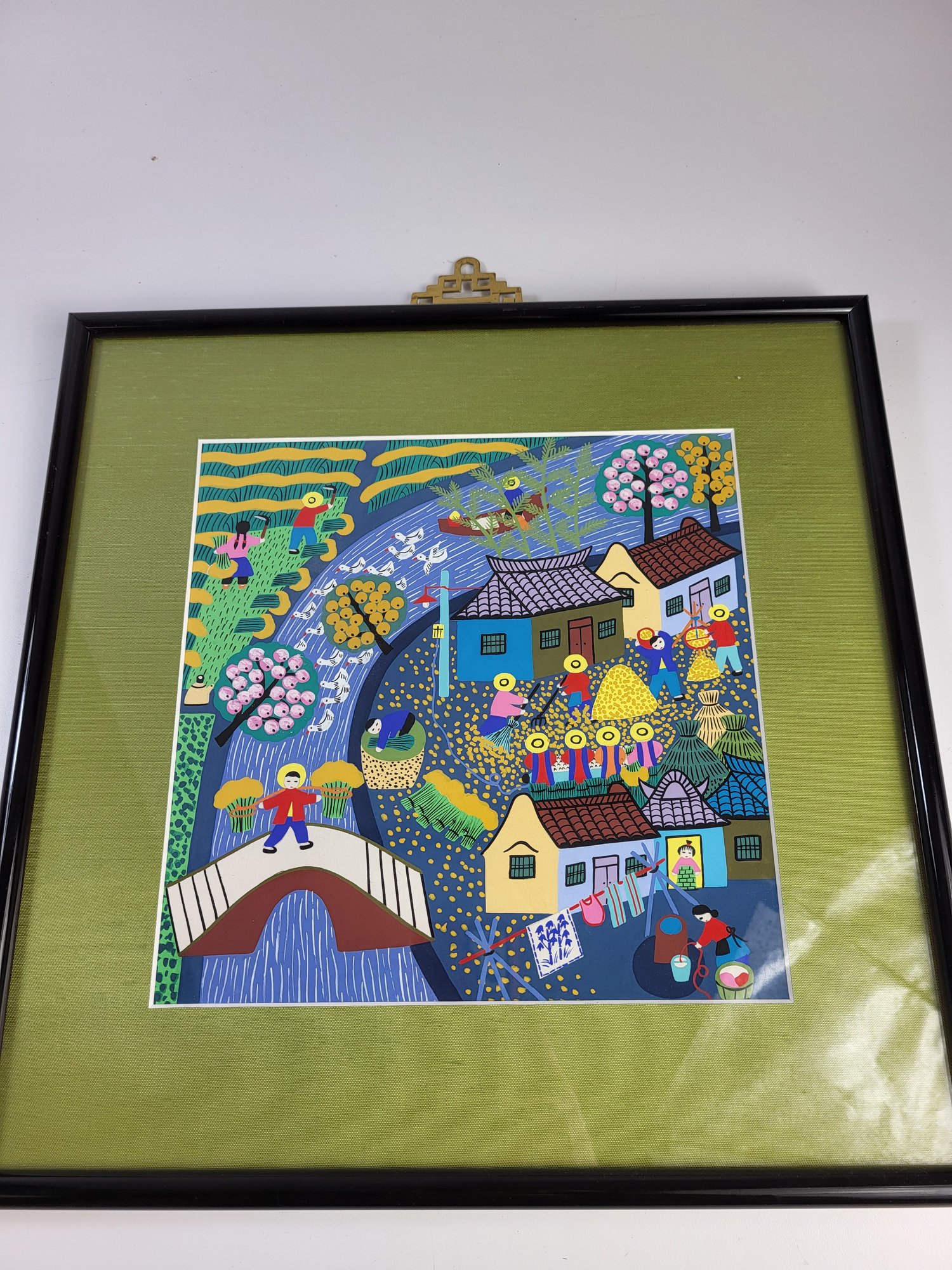 5 Lee Ngo Chinese Peasant Painting Contemporary Surreal Village Life