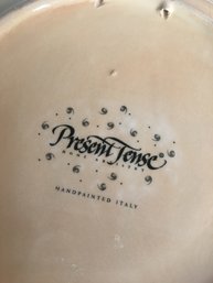 D - Present Tense Home Artistry Handpainted Italy Three 10 Inch Plates & One 8 Inch Plate