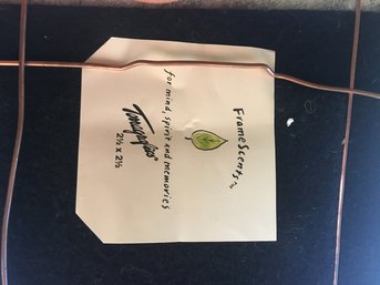 E4 - Copper & Stone Picture Frame (Picture Is 2.5 X 2.5 Inches)