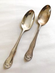 (D11)   Vintage Pair Of Gorham Sterling Silver Serving Spoons