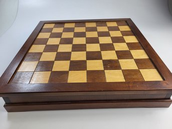 Large Wooden Chess Board With Flip Top Storage 20' X 20' X 4' Inches