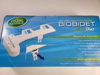 BIOBIDET Warm Water Bidet With Dual Nozzle Model BBC-270 Brand New