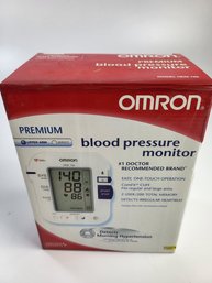 A - New Omron Premium Blood Pressure Monitor Upper Arm Detects Morning Hypertension