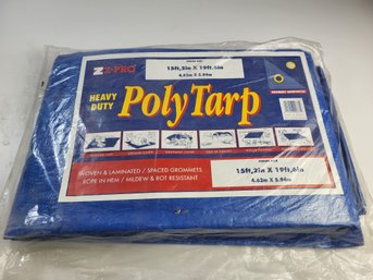 Brand New Z-pro Poly Tarp 19' X 15' Feet Heavy Duty With Grommets Reinforced