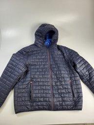 E - Tommy Hilfiger XXL Zipper Jacket Hoody Dark Blue / Light Blue Nylon - Polyester