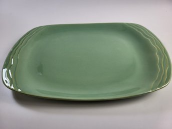 K - Pfaltzgraff Rectangular Serving Platter Seychelles Green Dishwasher Microwave Safe Serving Dish