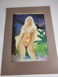 G. Humiston Seductive Night Stalker Woman Color Pencil 16' X 11' Inches Seductive Sexy