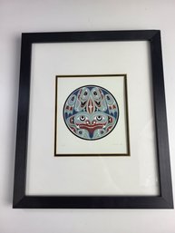 Rande Cook Tribal Art Frog Print Tribe Tribal Artist Vancouver 14' X 12' Inches