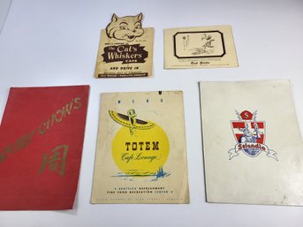 Vintage Seattle Menu Collection Restaurant