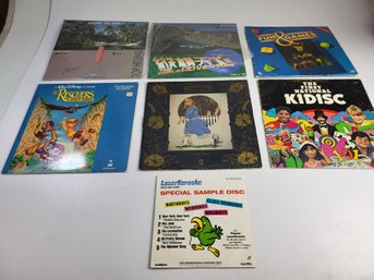 P - Retro Laserdisc Lot Disney Rescuers Down Under Goldilocks Three Bears Music Karaoke Laser Disc Disk