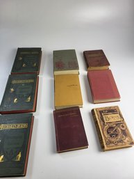 W - Vintage Book Lot Works Of Charles Dickens Works Of Mark Twain Eisenhower F.e. Clark  Robert Burns Poems...