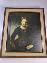 Rembrandt Repro 'young Girl At An Open Half Door' 20' X 24' Inches