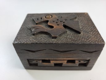 I 3 - Antique Wooden Box Made In Ecuador