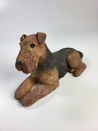 K - 10' Sandicast Terrier Sculpture 1988 San Diego Signed By Artist