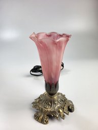 K - 7' 1973 L&LWMC #9320 Glass & Metal Tulip Table Lamp