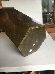 Large Metal Oil Can Finish Umbrella Holder 22 Inches Tall Hexagon