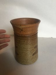 A - Vintage Ceramic Flower Vase 8 Inches Tall