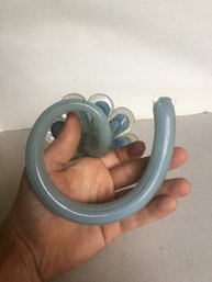 B4 - Blown Glass Flower Candle Holder Beautiful