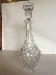 A - Glass Decanter 14 Tall Beautiful In Good Shape