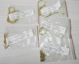 (A5)   Vintage 5 X Alpha Faceting Supply Gold Fill Chains In Original Bags