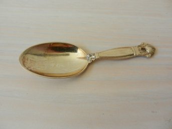 (A50)   Georg Jensen Sterling Silver Acorn Baby Spoon