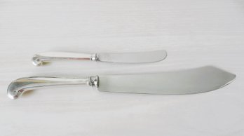 (B6)   Stieff Sterling Silver Butter Knife And Cutlass Carver