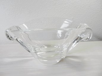 (A24)   Vintage Steuben Oval Scroll Snail End Bowl