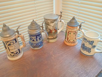 Large Collection Of Beer, Steins