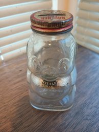 Brother, Can You Spare A Dime Glass Piggy Bank?