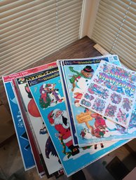 Large Lot Of Holiday Window Stick On Decoration